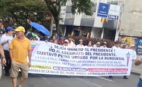 Marcha en Ibagué