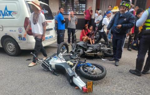 Choque motos Ferrocarril