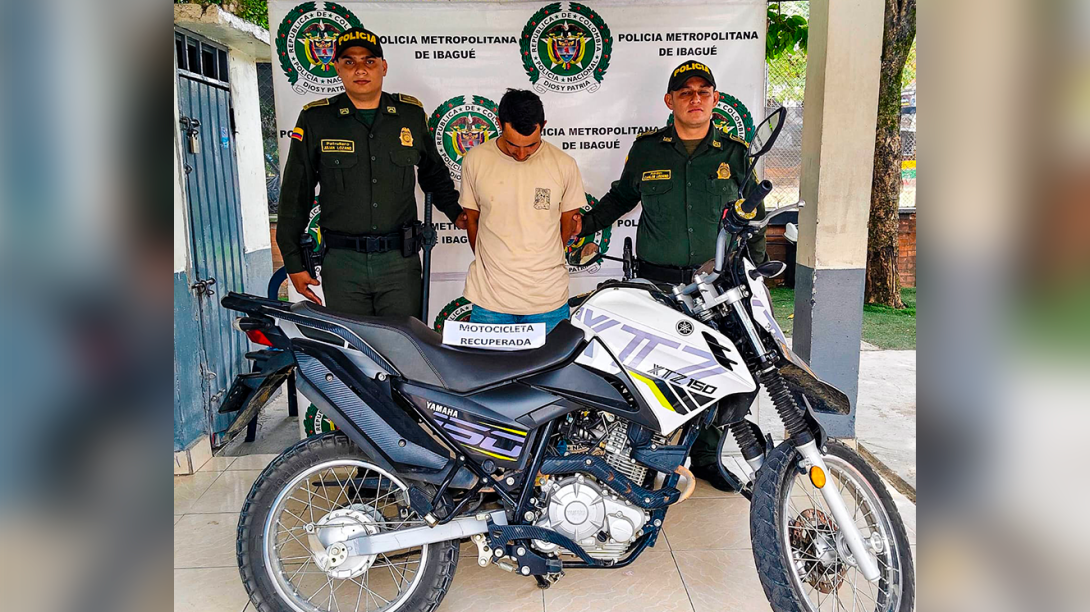 Motocicleta robada en Coyaima